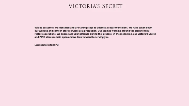 Ataque Tira do AR ServiçoS Web da Victoria's Secret