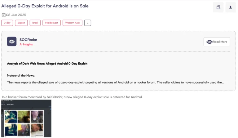 A alegada exploração de 0 dias para Android está à venda